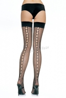 9039 Leg Avenue Stockings,  lycra crochet net fishnet thigh highs