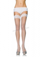 9136 Leg Avenue Bridal Stocking,  spandex stay up micro fishnet t