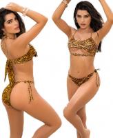 67030 Mapale Exotic Bikini Halter Side Tie Swimsuit